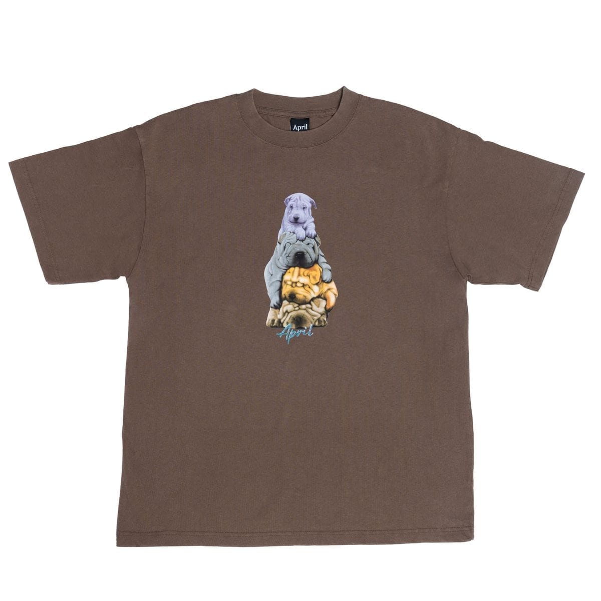 APRIL T-SHIRT April The Dogs Tee - Washed Brown