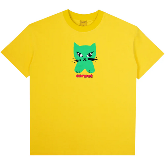 Carpet Company T-SHIRT Carpet Company Cat Tee - Yellow