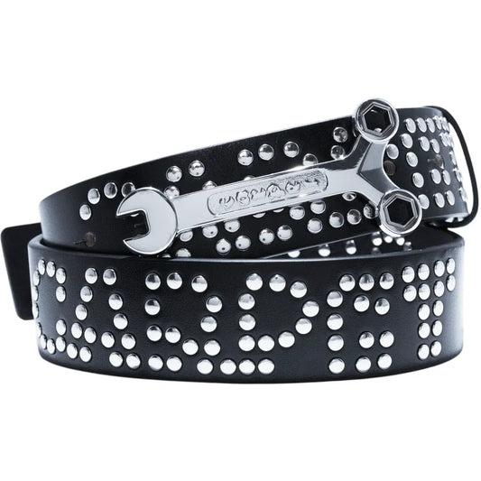 Carpet Company BELT Carpet Company Riveted Leather Belt - Black