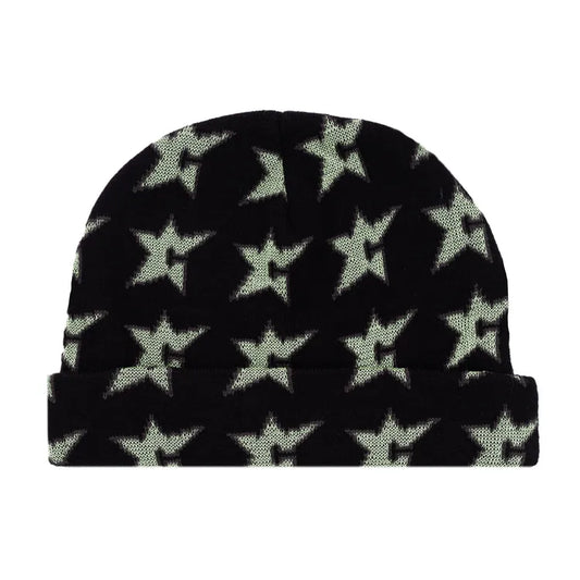 Carpet Company BEANIE Carpet Glow in the Dark C-Star Beanie - Black