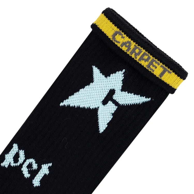 Carpet Company SOCKS Carpet Glow In The Dark C-Star Sock - Black