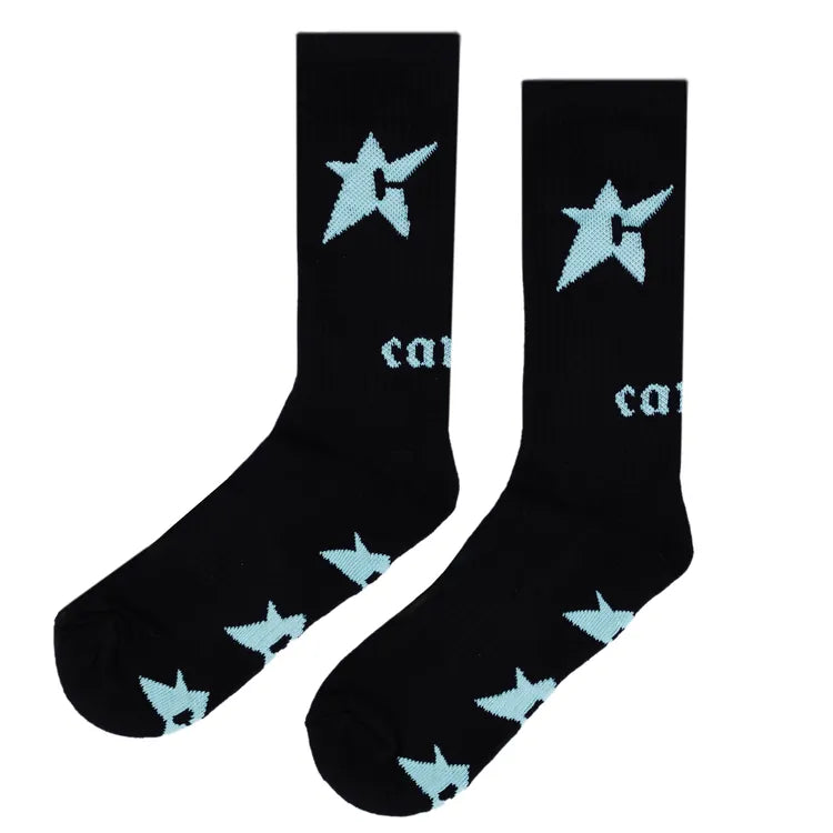 Carpet Company SOCKS Carpet Glow In The Dark C-Star Sock - Black