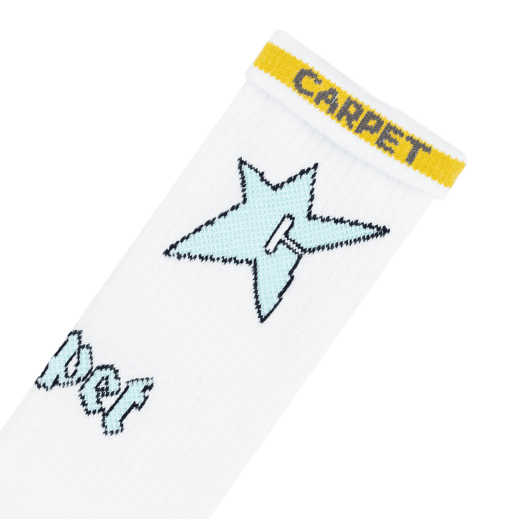 Carpet Company SOCKS Carpet Glow In The Dark C-Star Sock - White