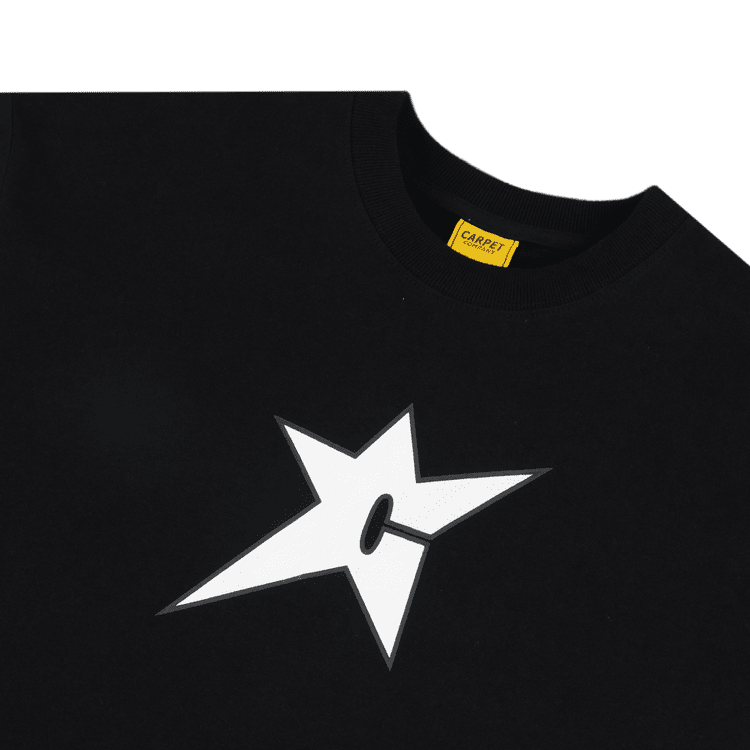 Carpet Company T-SHIRT Carpet Glow In The Dark C-Star Tee - Black