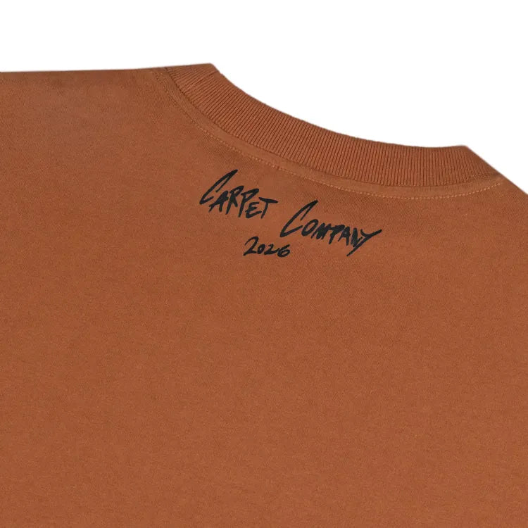 Carpet Company T-SHIRT Carpet Glow In The Dark C-Star Tee - Brown