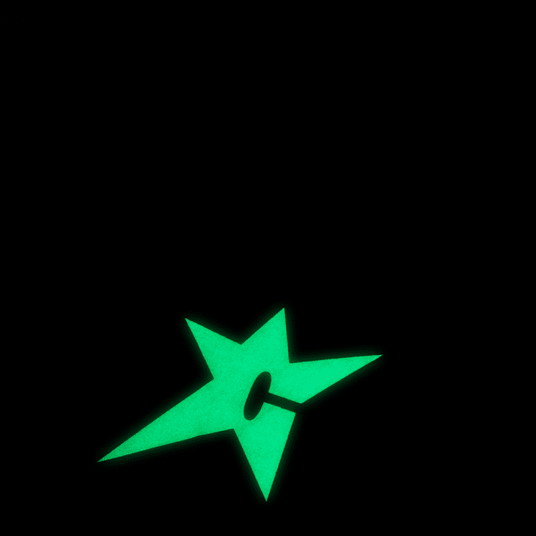 Carpet Company T-SHIRT Carpet Glow In The Dark C-Star Tee - Brown