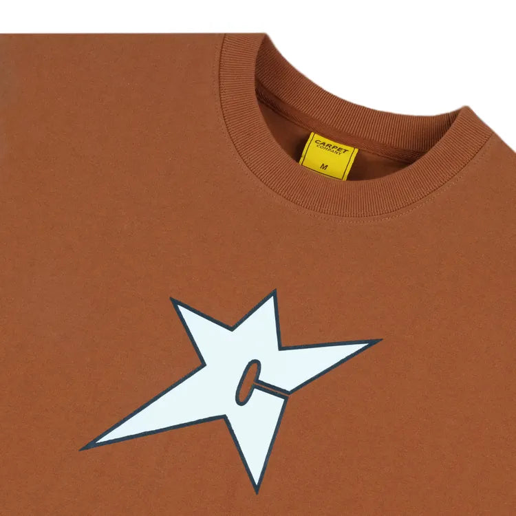 Carpet Company T-SHIRT Carpet Glow In The Dark C-Star Tee - Brown