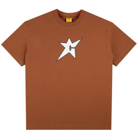 Carpet Company T-SHIRT Carpet Glow In The Dark C-Star Tee - Brown