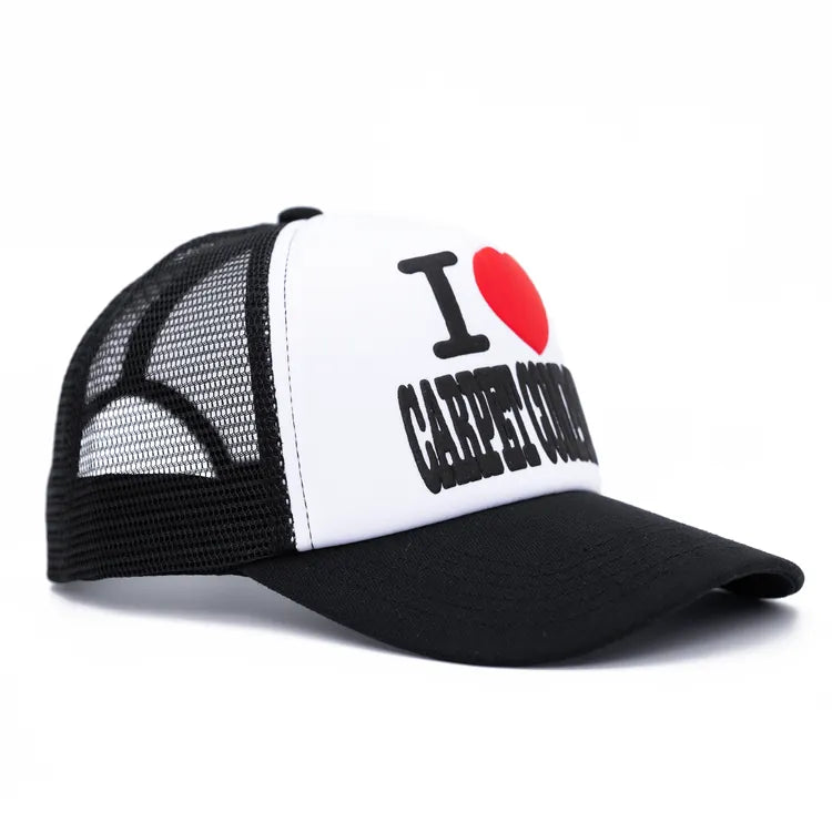 Carpet Company HAT Carpet I Heart Carpet Trucker Hat - Black