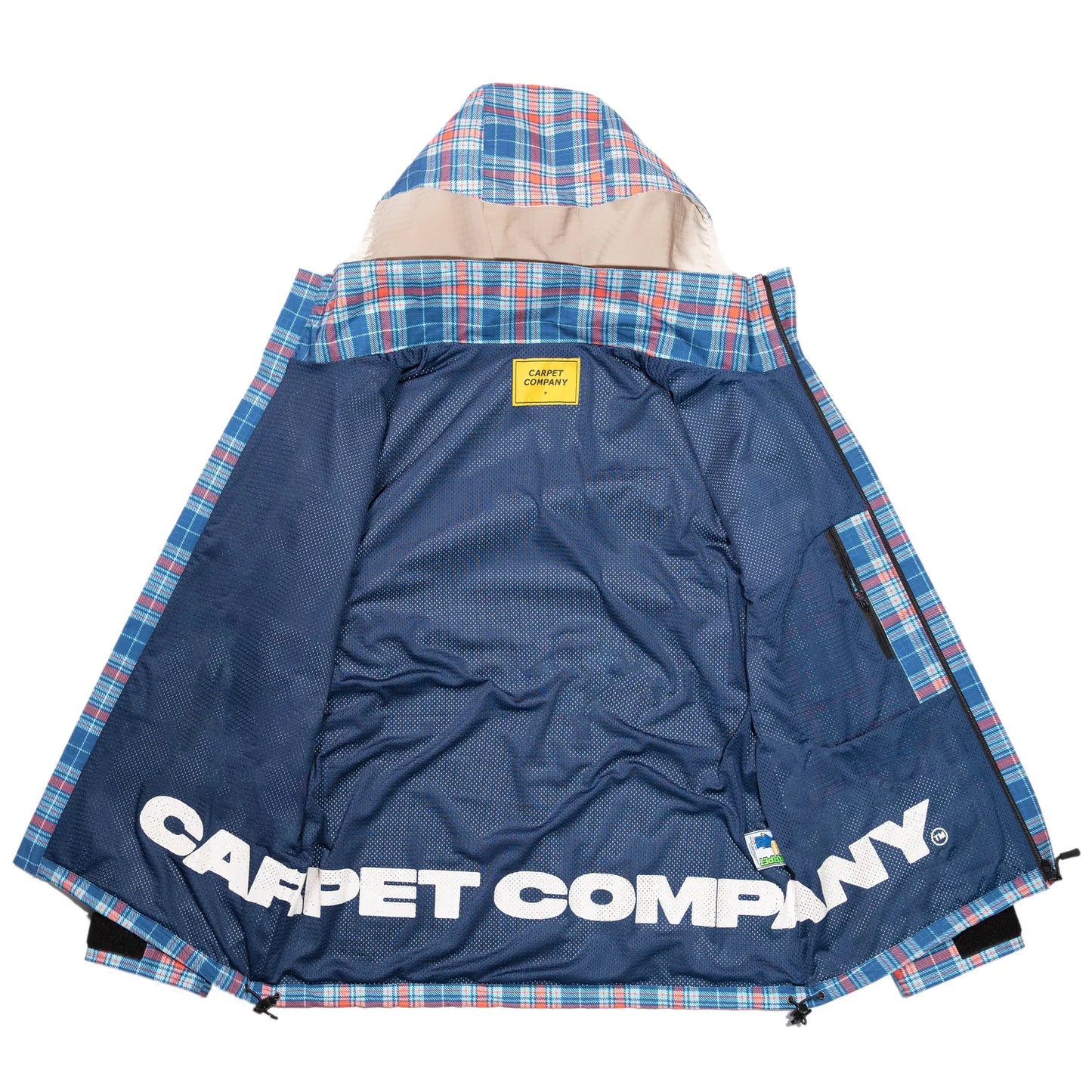 Carpet Company JACKET L Carpet Reversible Plaid Rain Jacket - Plaid