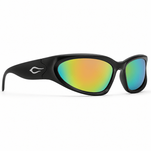 CASSTTE OPTICS SUNGLASSES Cassette Optics Limewire Sunglasses - Black / Iridescent Mirror Lens