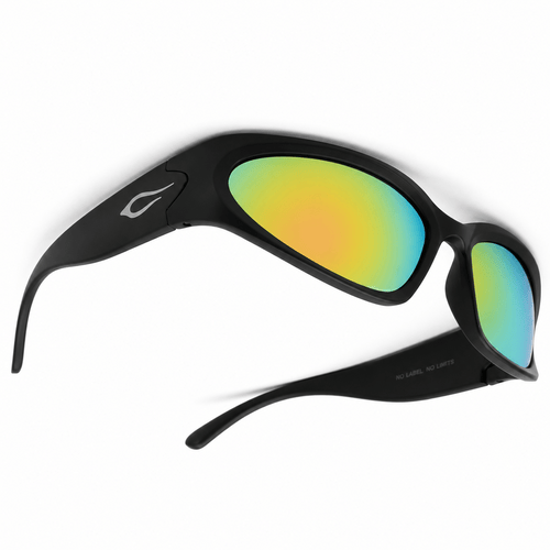CASSTTE OPTICS SUNGLASSES Cassette Optics Limewire Sunglasses - Black / Iridescent Mirror Lens