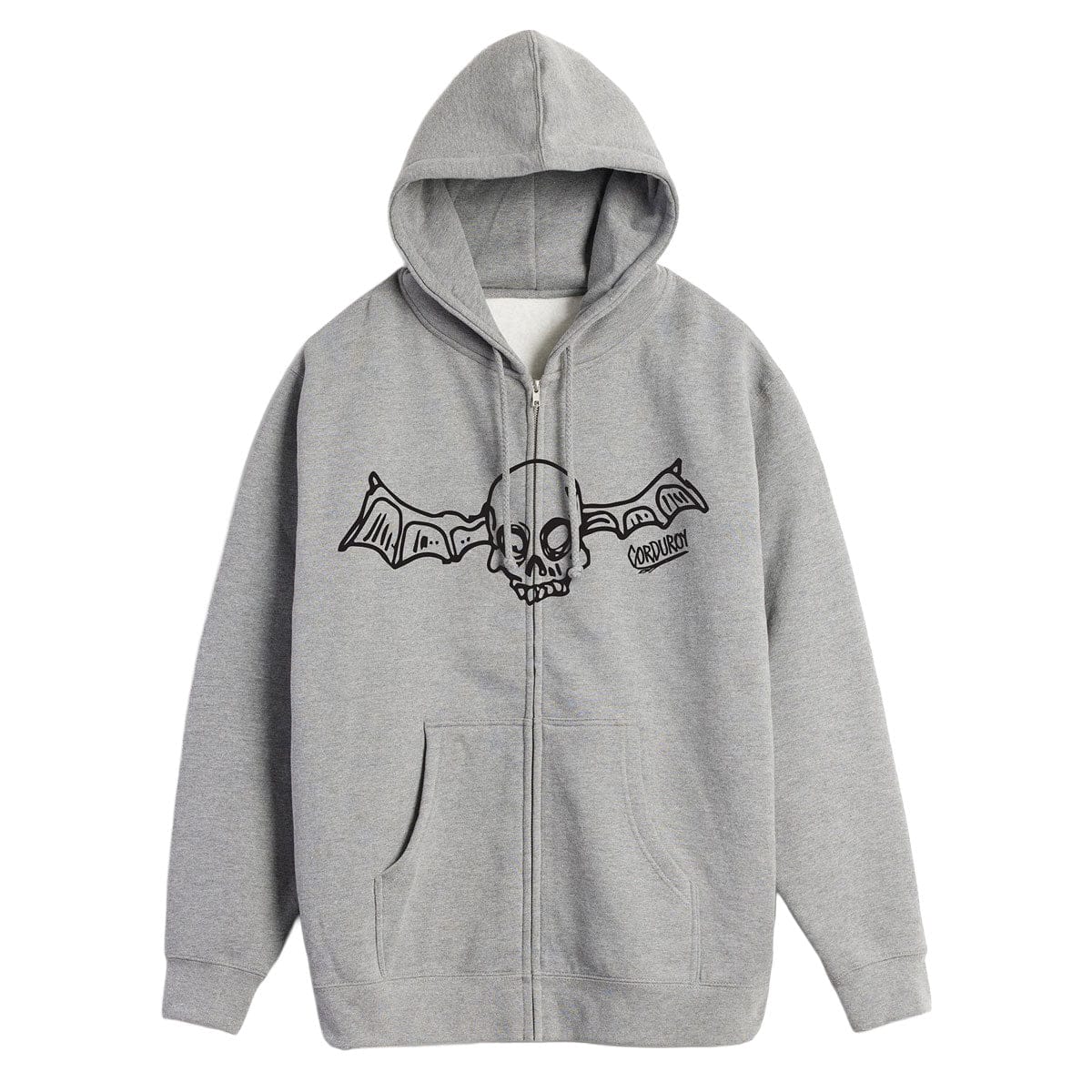 CORDUROY HEADWARE HOODIE Corduroy FOS Zip-Up Hoodie - Heather Grey