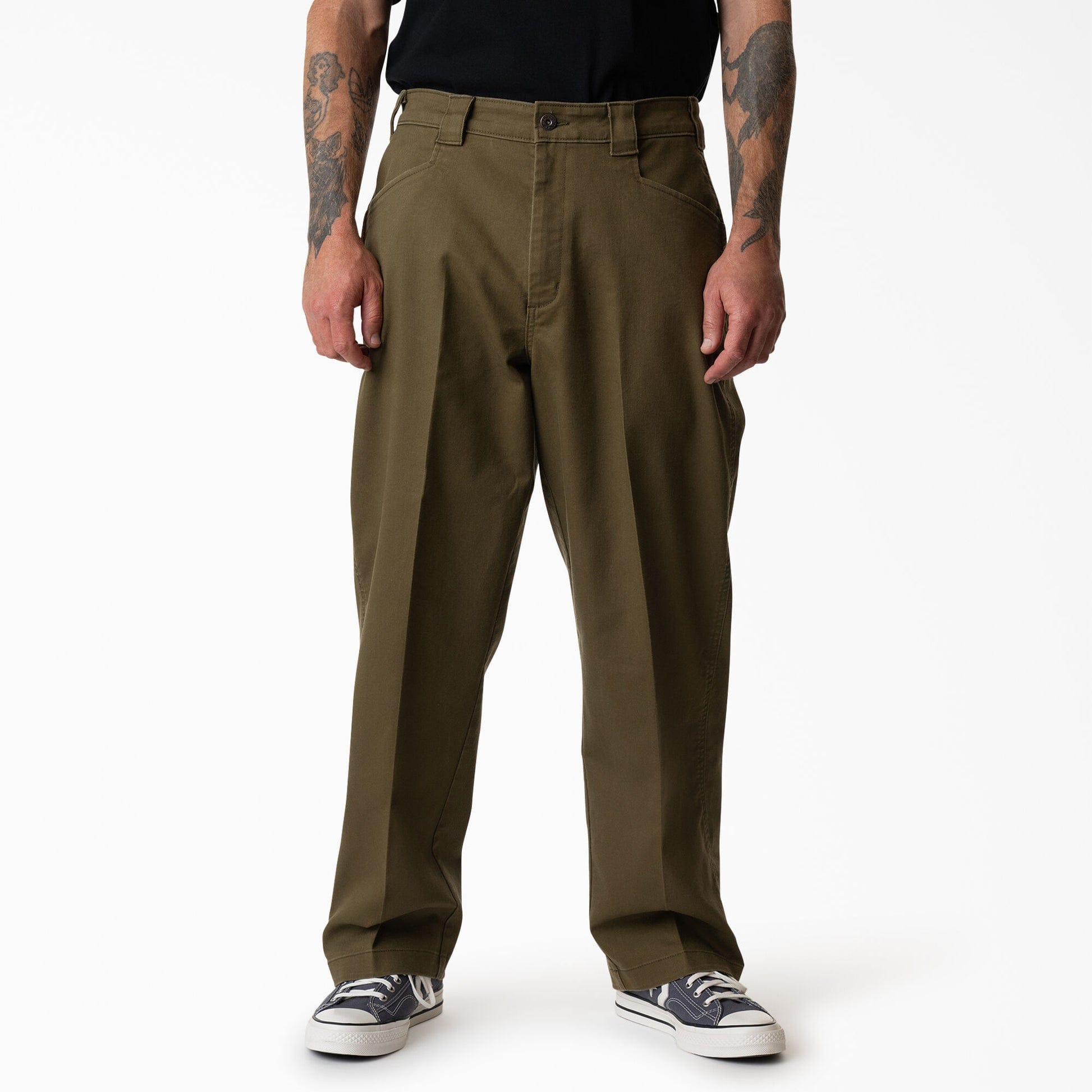 DICKIES PANTS 32 x 32 Dickies Skateboarding Mike Anderson Loose Fit Work Pants - Olive