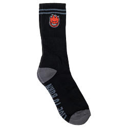 Spitfire Bighead Fill Embroidered Socks - Black