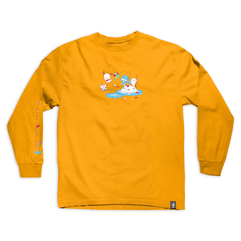 Girl Fishing Longsleeve Tee - Gold