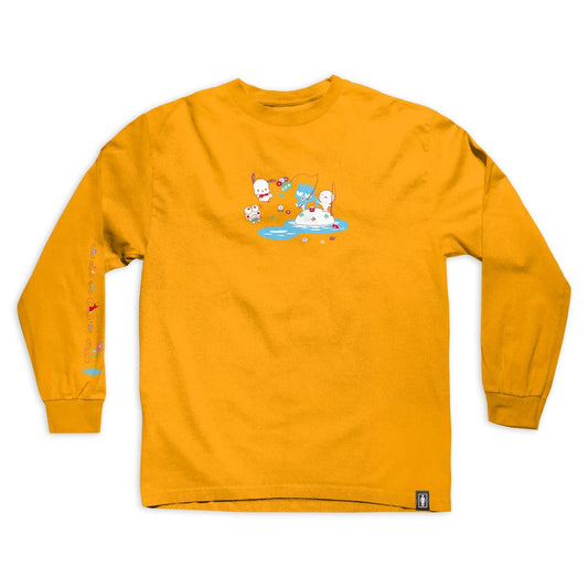 GIRL LONGSLEEVE TEE Girl Fishing L/S Tee - Gold