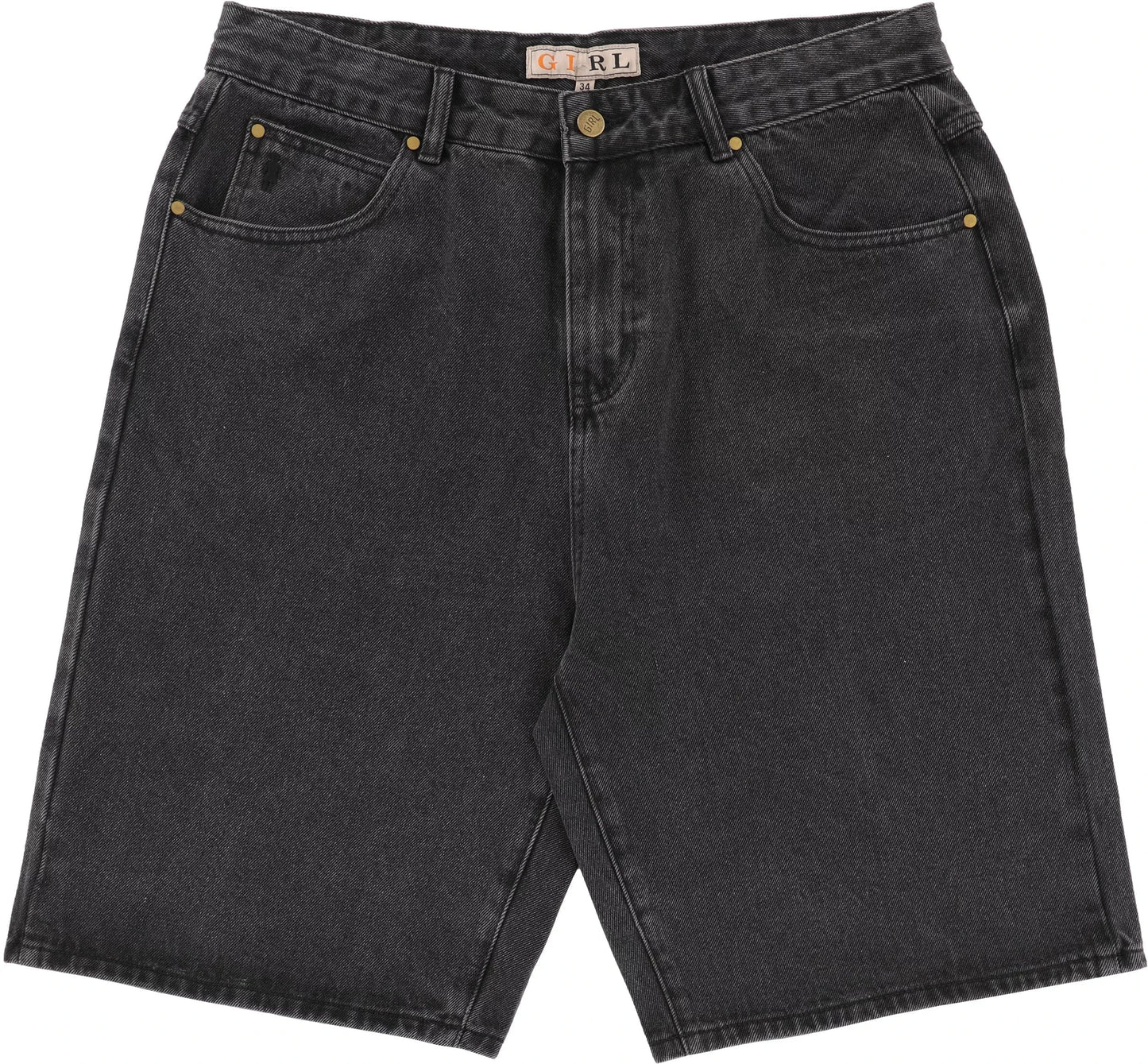 GIRL SHORTS 34 Girl Jean Shorts - Washed Black
