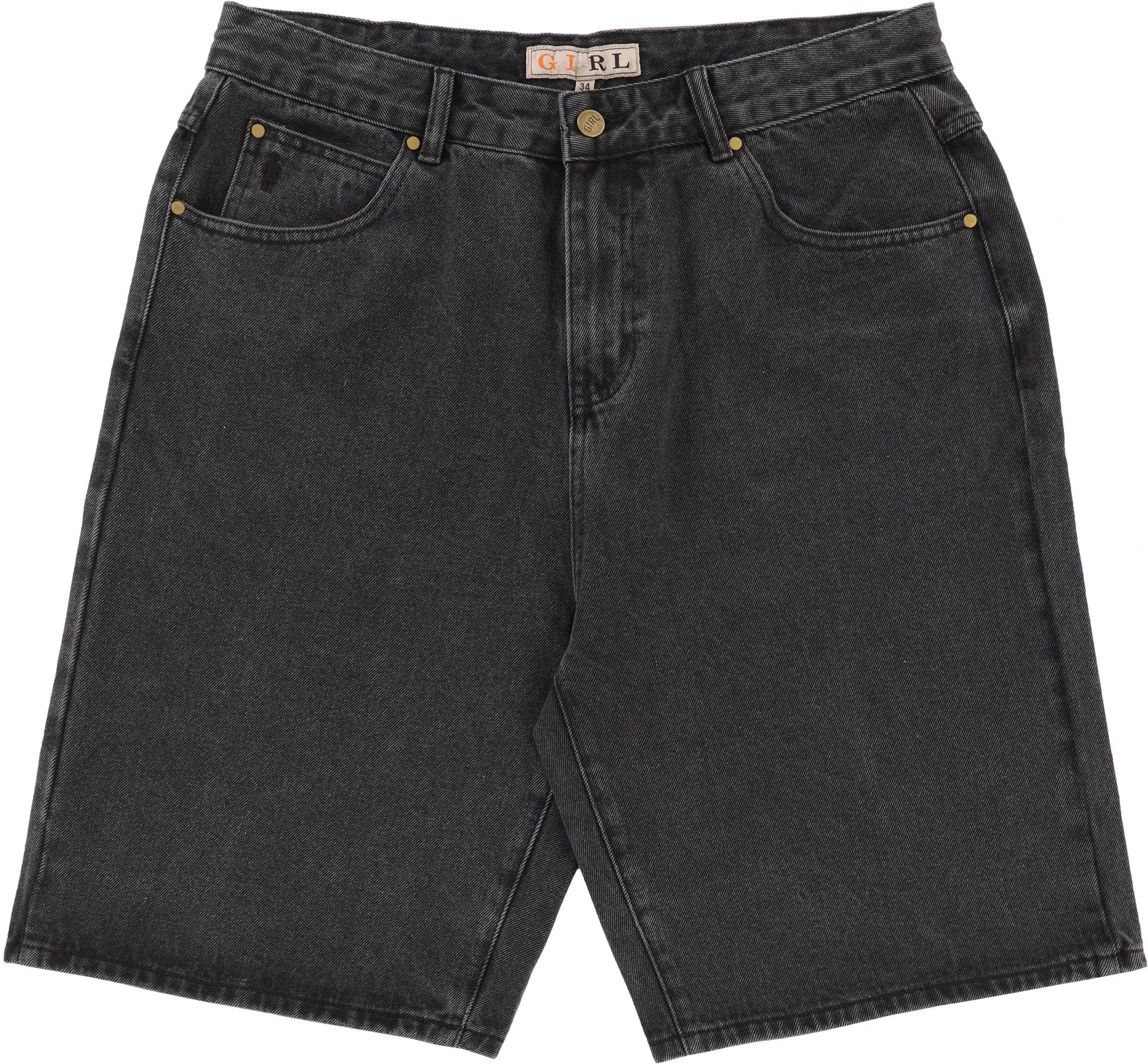 GIRL SHORTS 34 Girl Jean Shorts - Washed Black