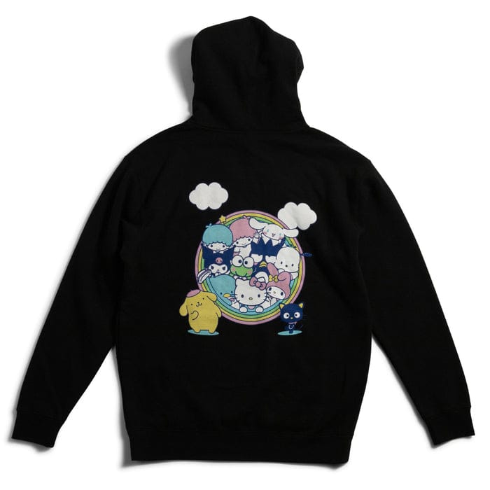GIRL HOODIE Girl Skateboards x Sanrio Hello Kitty Rainbow Circle Hoodie - Black