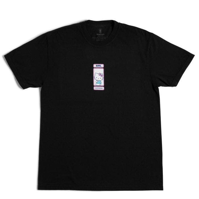 GIRL T-SHIRT Girl Skateboards x Sanrio Hello Kitty Rainbow Circle Tee - Black