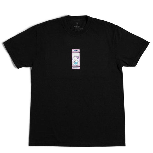 GIRL T-SHIRT Girl Skateboards x Sanrio Hello Kitty Rainbow Circle Tee - Black