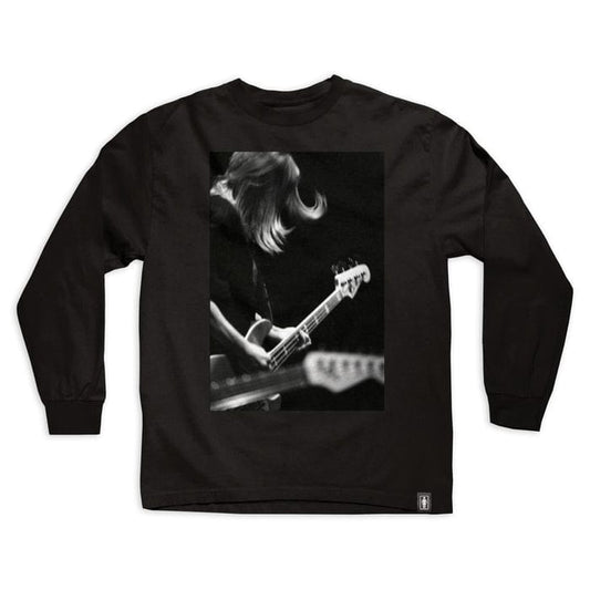 GIRL LONGSLEEVE TEE Girl Spike Jonze Kim Gordon L/S Tee - Black