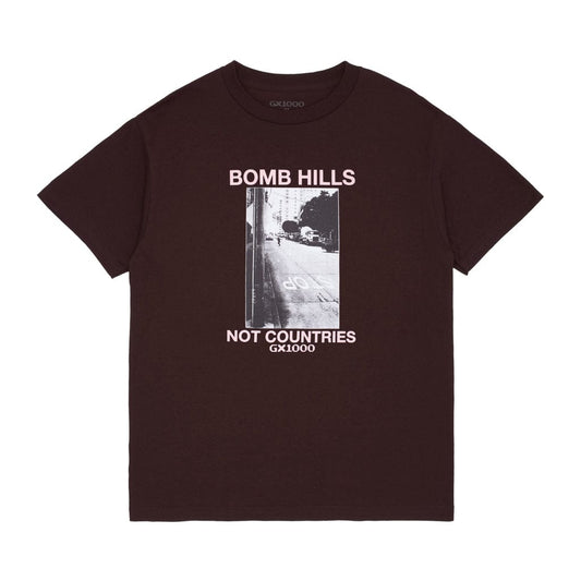 GX1000 T-SHIRT GX1000 Bomb Hills Not Countries Tee - Brown Rose