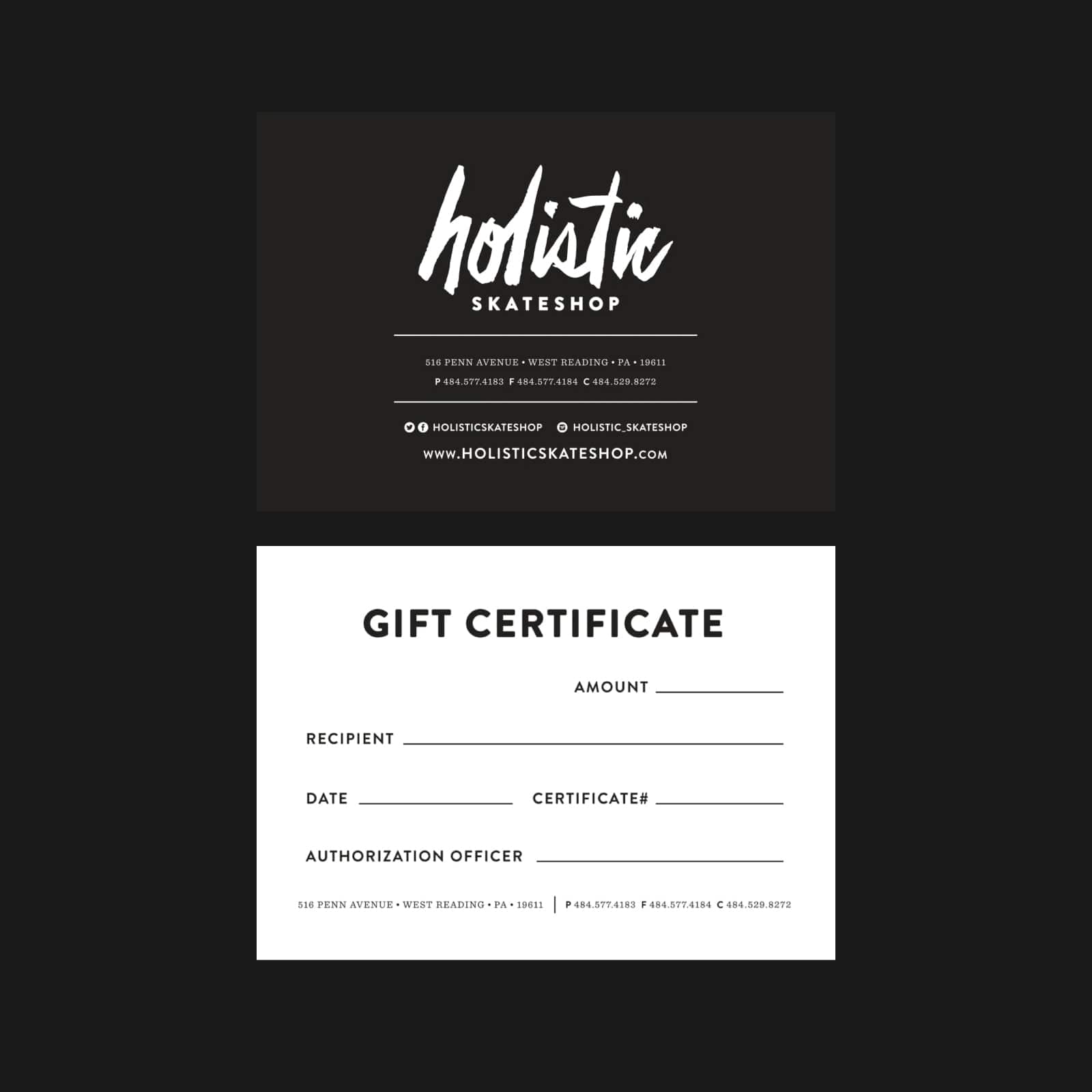 HOLISTIC GIFT CERTIFICATE HOLISTIC GIFT CERTIFICATE