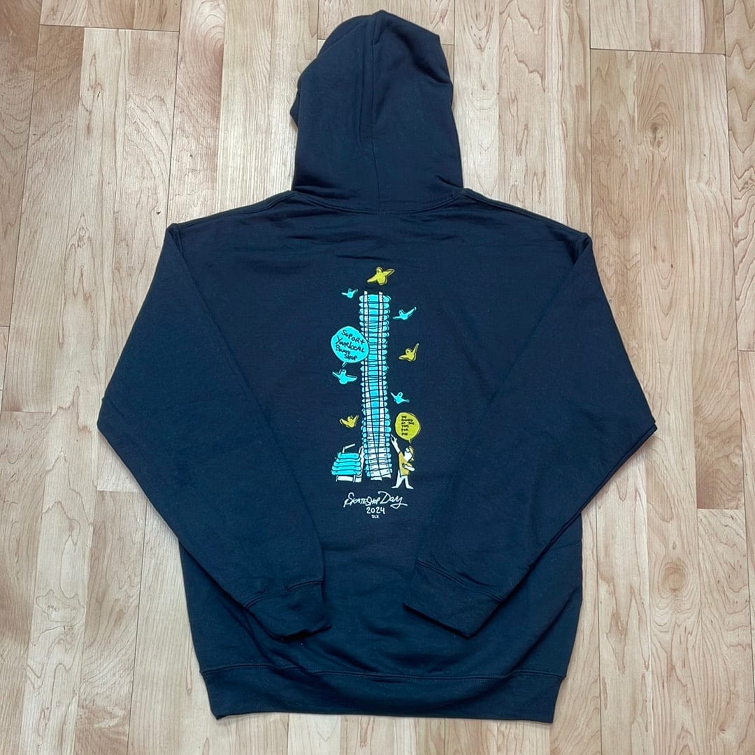 HOLISTIC HOODIE Holistic Mark Gonzales Deck Wall Hoodie - (Skateshop Day) Black