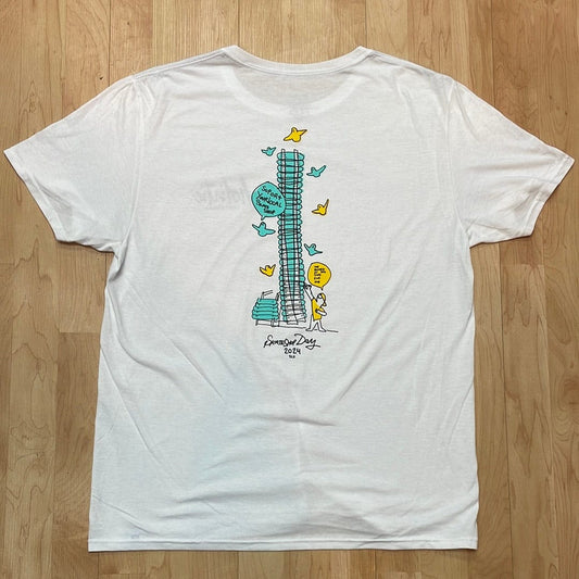 HOLISTIC T-SHIRT Holistic Mark Gonzales Deck Wall Tee - (Skateshop Day) White