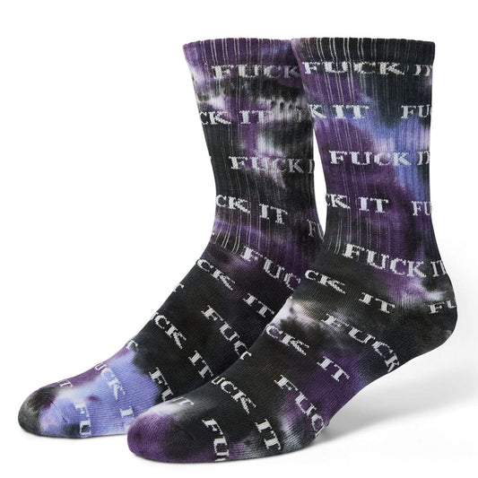 HUF SOCKS HUF Fuck It Tie Dye Socks - Purple
