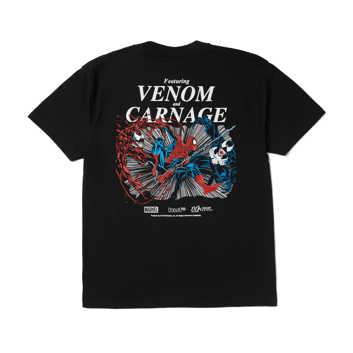 HUF T-SHIRT HUF Maximum Carnage Tee - (Spider-Man) Black