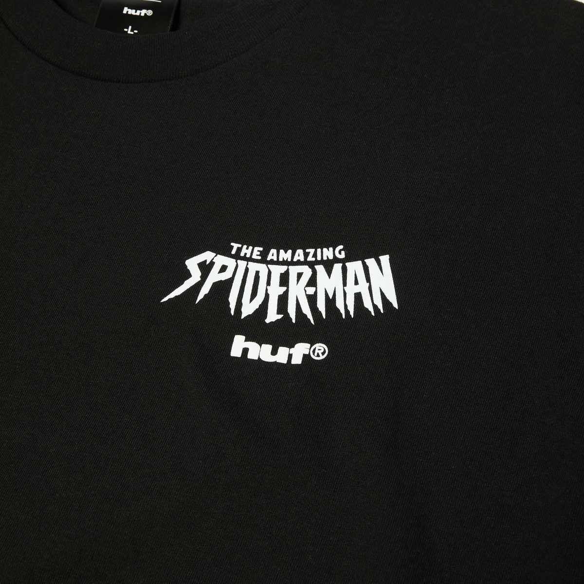 HUF T-SHIRT HUF Spotted Tee - (Spider-Man) Black