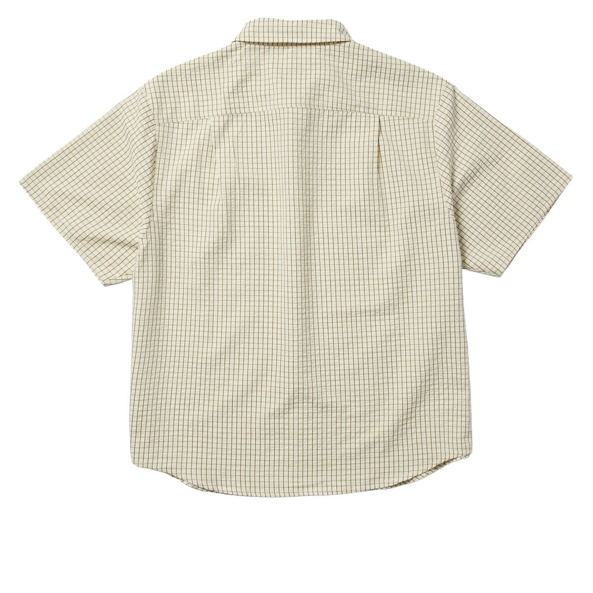 HUF SHORT SLEEVE SHIRT HUF Stuck On You Plaid Short Sleeve Tee - Natural