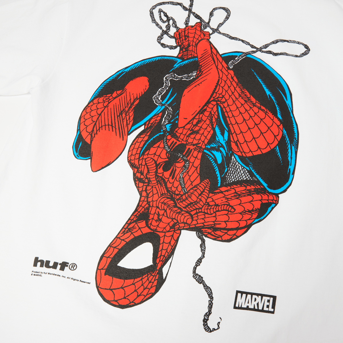 HUF T-SHIRT HUF Upside Down Tee - (Spider-Man) White