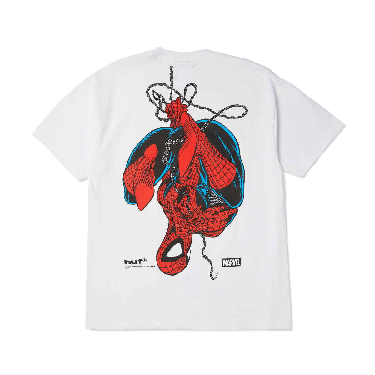 HUF T-SHIRT HUF Upside Down Tee - (Spider-Man) White