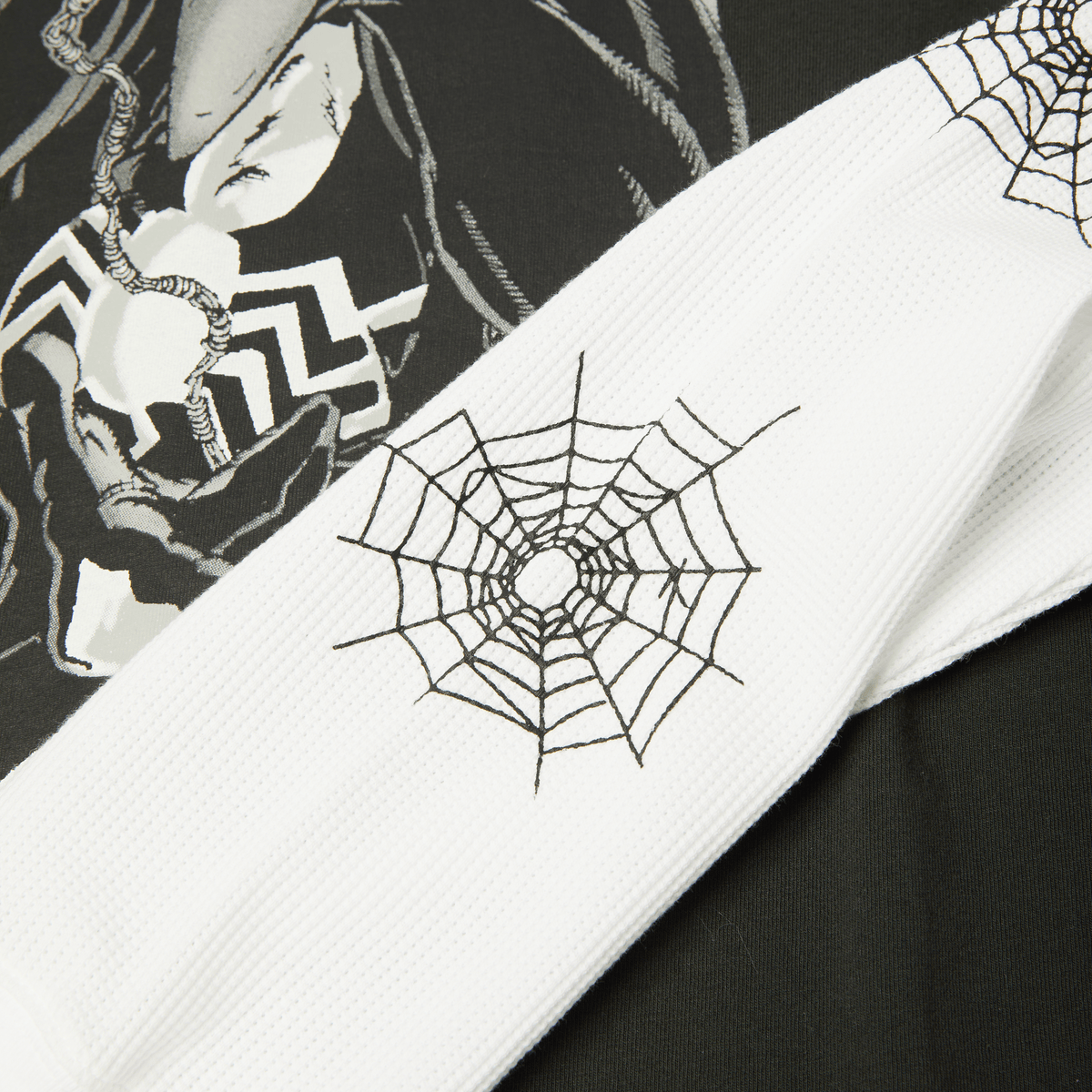 HUF LONGSLEEVE TEE HUF Web L/S Double Layer Top - (Spider-Man) Black