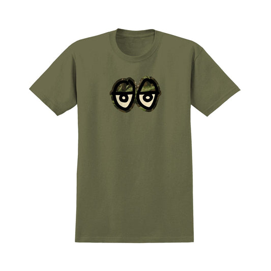 KROOKED T-SHIRT Krooked Eyes Camo Tee - Military Green