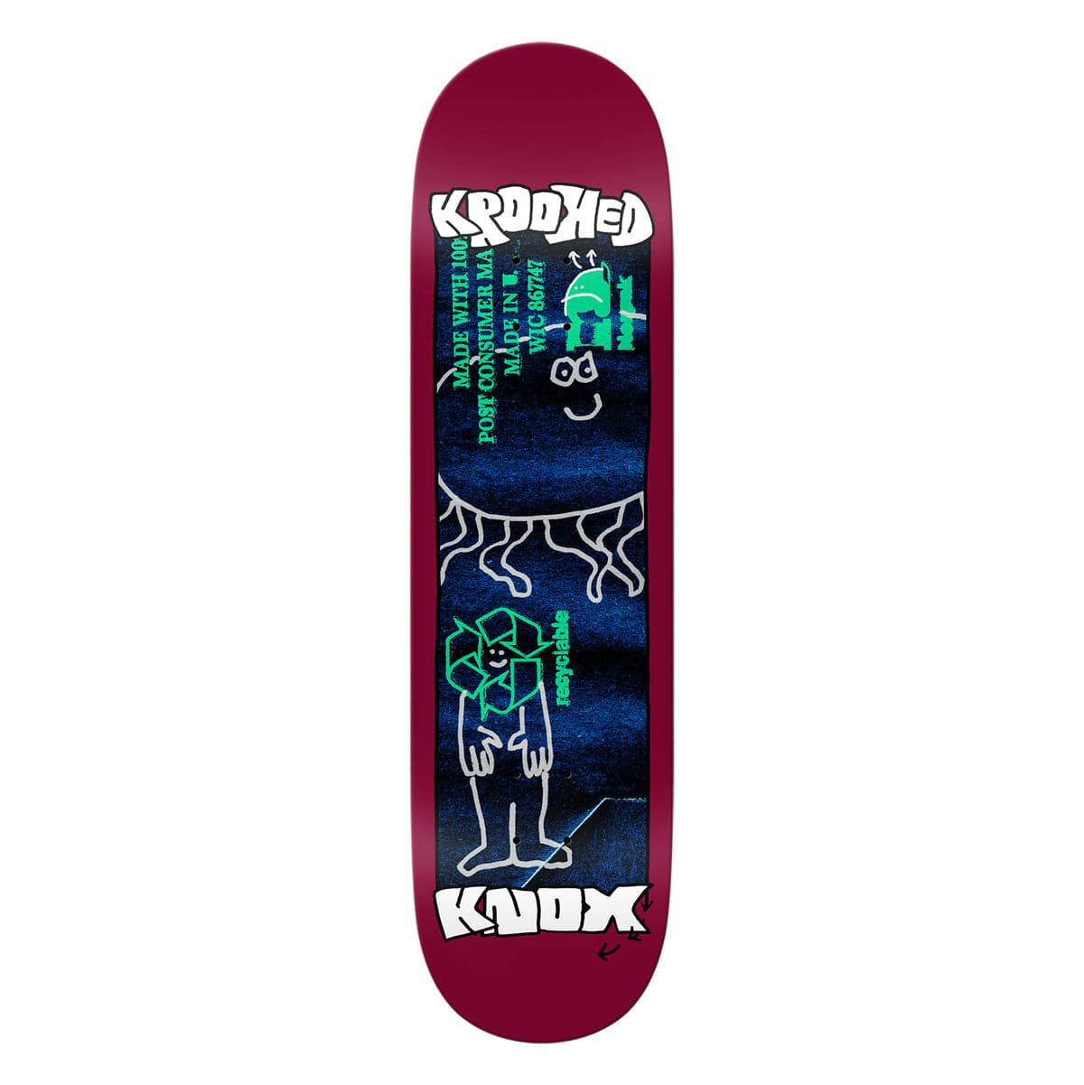 KROOKED DECK 8.5 Krooked Knox Recycled Deck - 8.5