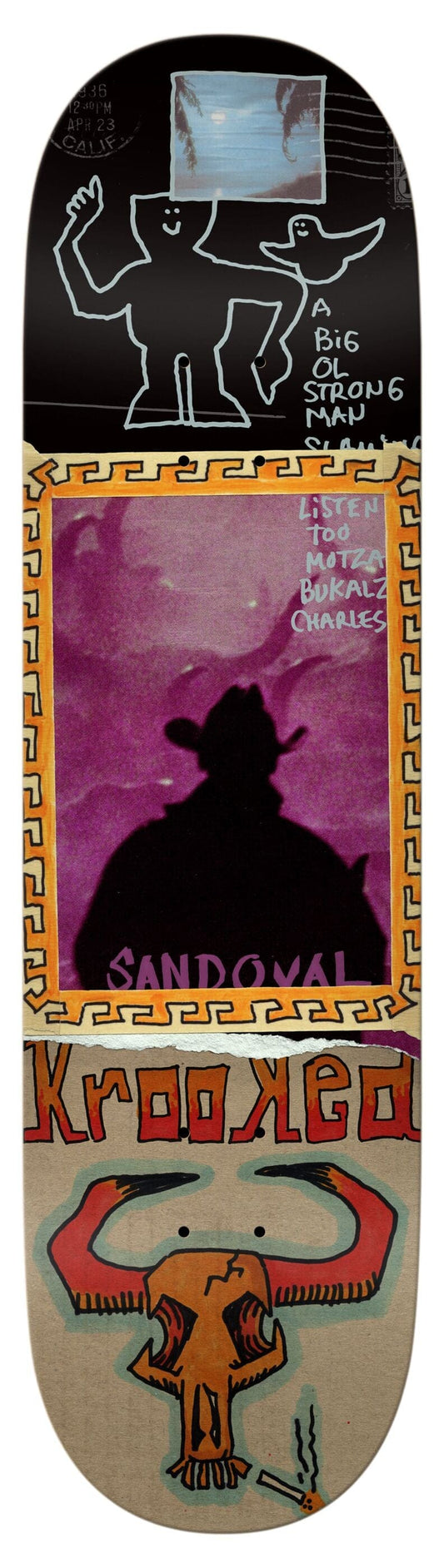 KROOKED DECK 9.0 Krooked Sandoval Gunslinger Deck - 9.0