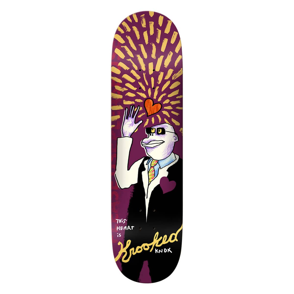KROOKED DECK 8.5 Krooked Skateboards Knox This Heart Deck - 8.5