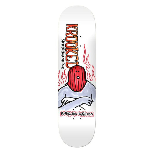 KROOKED DECK 8.75 Krooked Skateboards Wilson Fire Mask Deck - 8.75