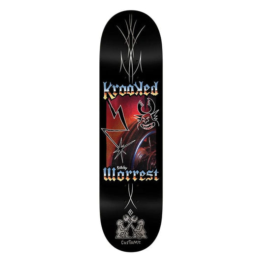 KROOKED DECK 8.3 Krooked Skateboards Worrest Chrome Zone TT Slick Deck - 8.3