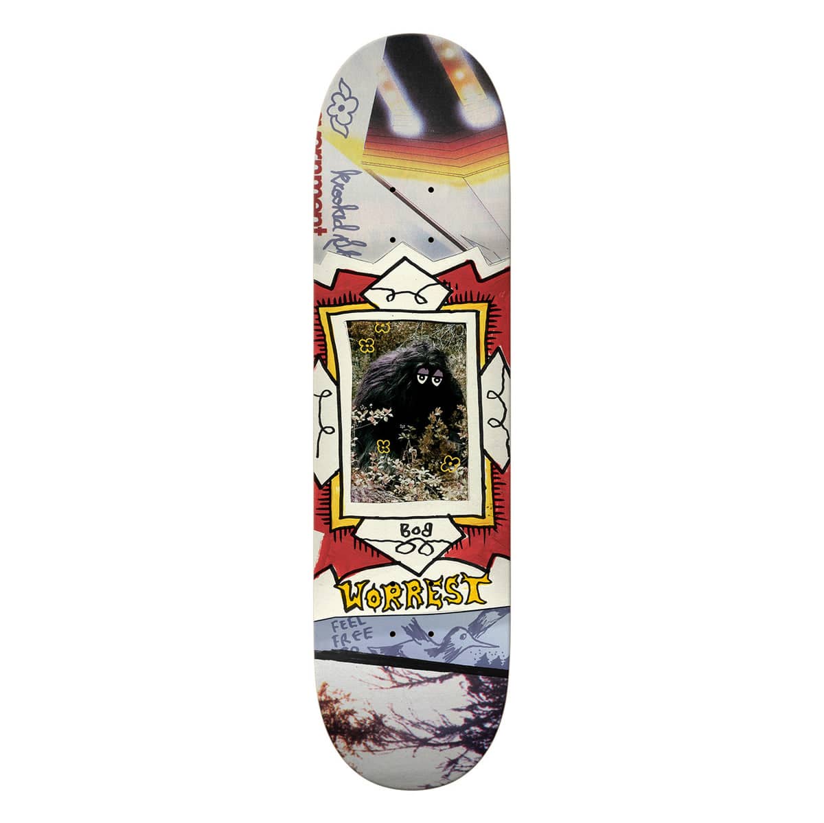 KROOKED DECK 8.3 Krooked Worrest Bigfoot Twin Tail Slick Deck - 8.3