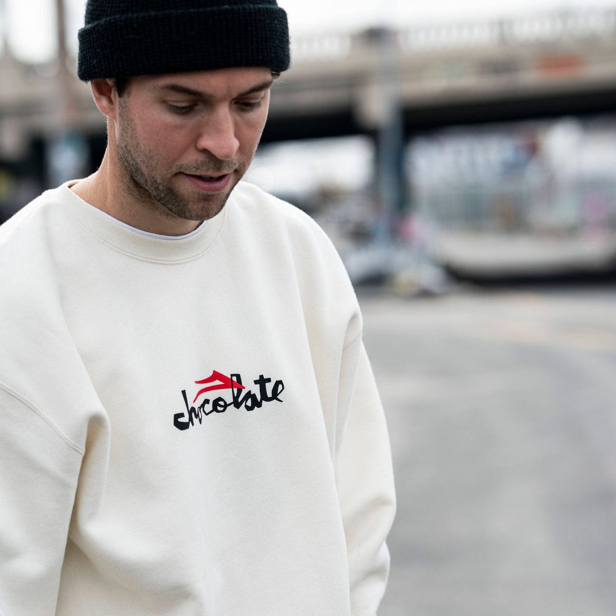 LAKAI CREWNECK L Lakai Chunk Crewneck - (Chocolate) Cream