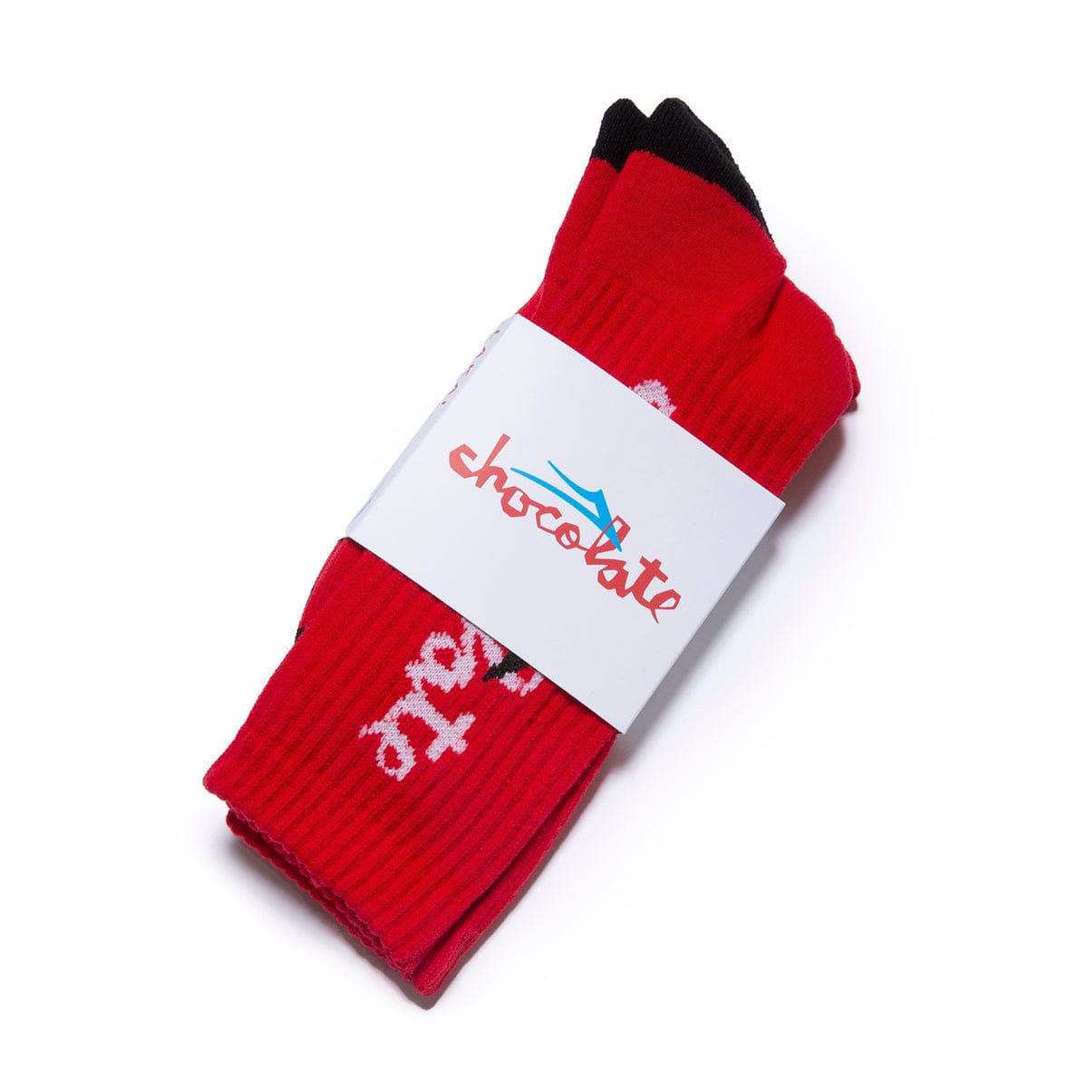 LAKAI SOCKS Red Lakai Chunk Logo Sock - (Chocolate)