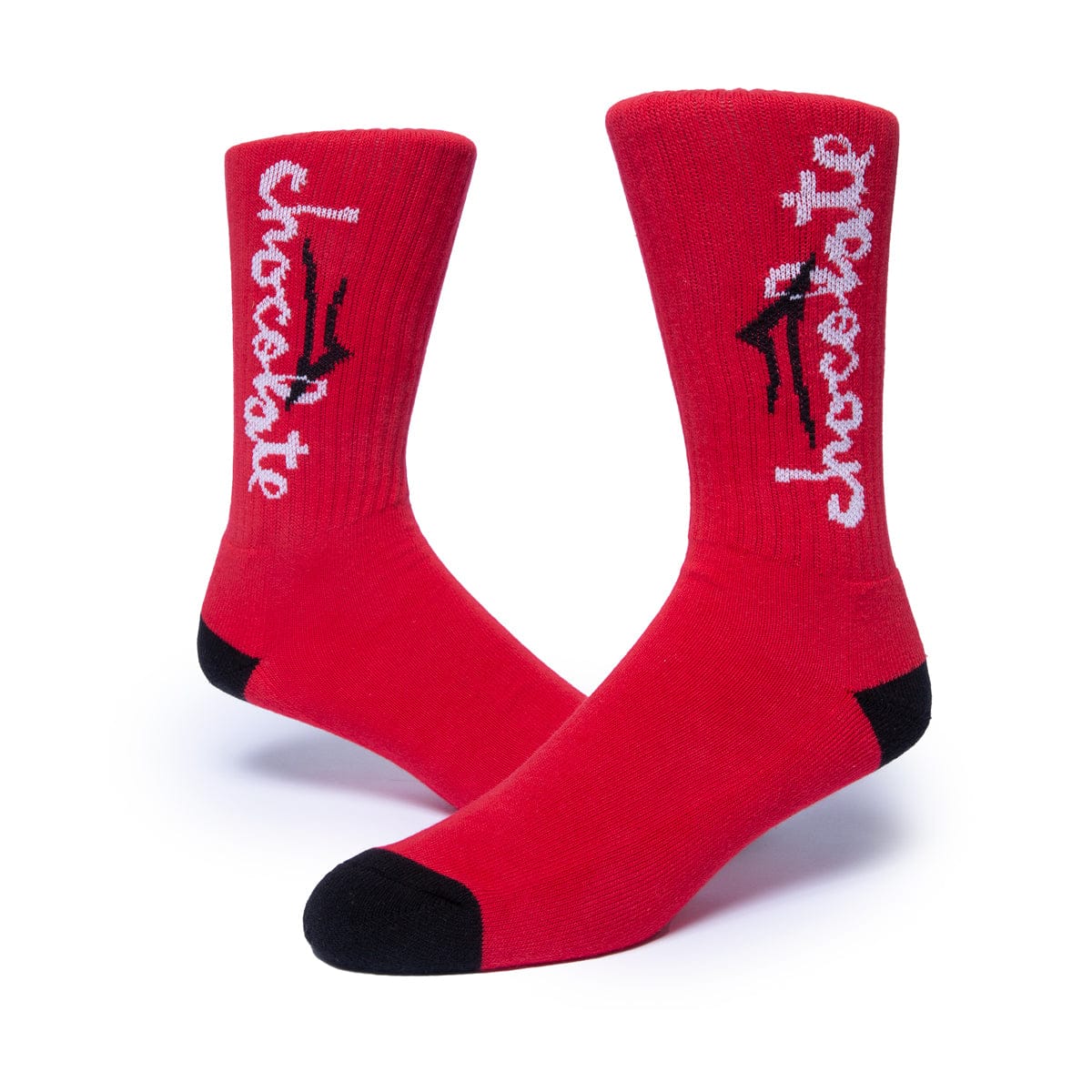 LAKAI SOCKS Red Lakai Chunk Logo Sock - (Chocolate)