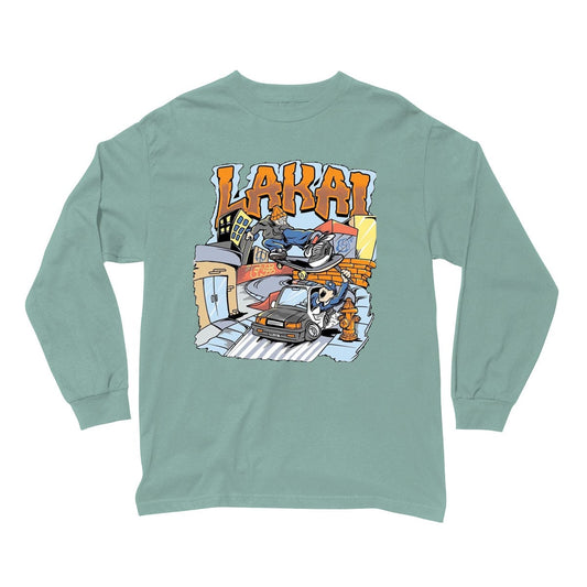 LAKAI LONGSLEEVE TEE M Lakai Felony L/S Tee - Stonewashed Green