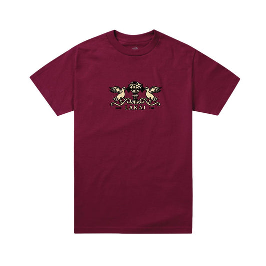 LAKAI T-SHIRT Lakai Terrace Birds Tee - Maroon